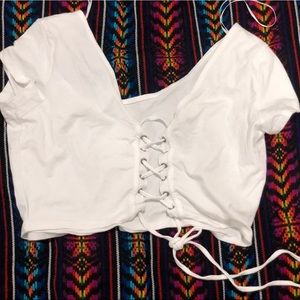 White crop top